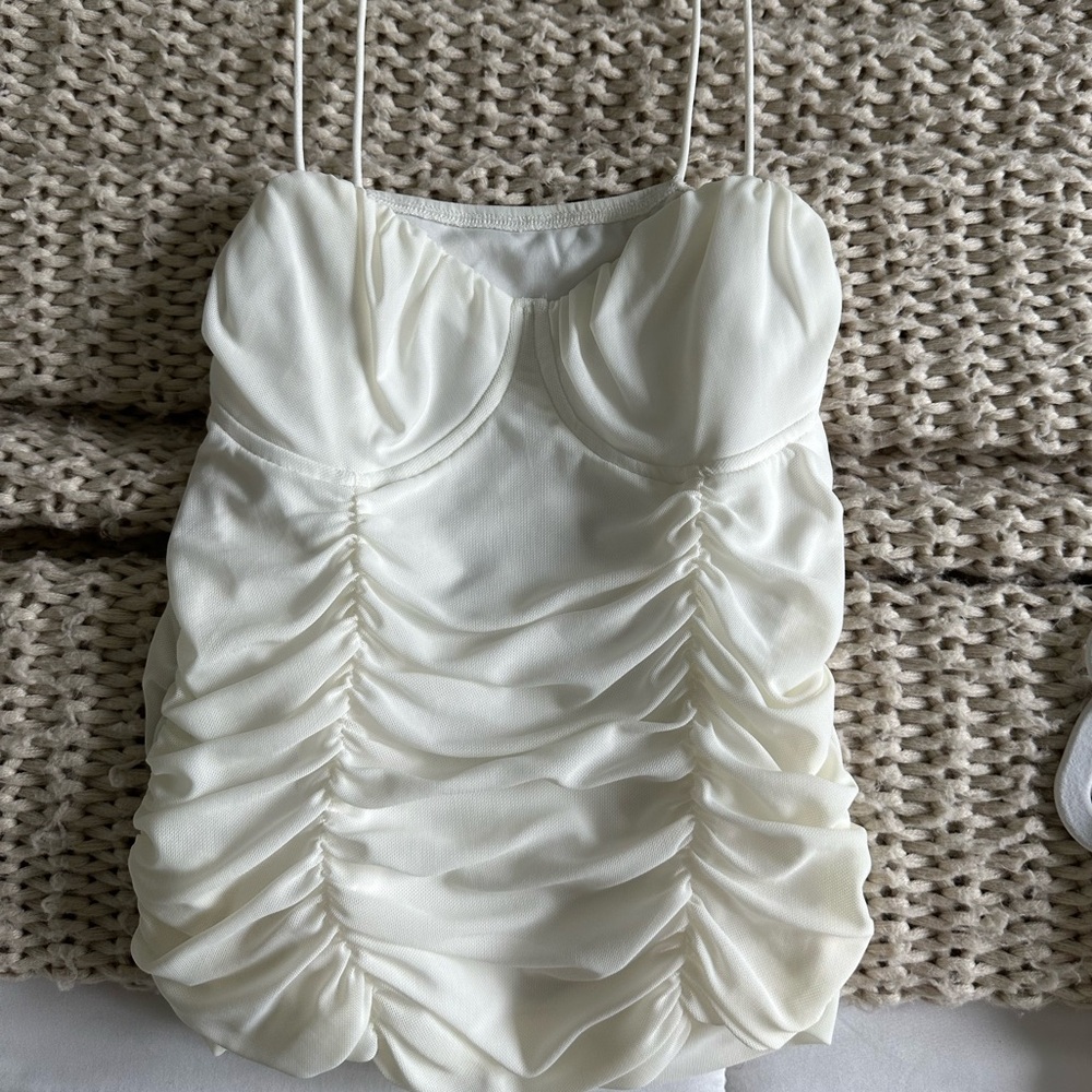 Spaghetti Strap White Top